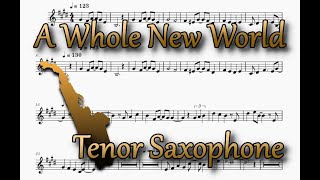 Download lagu ホール・ニュー・ワールド（テナーサックス2重奏楽譜）A Whole New World (Tenor Saxophone Duet Sheet Music) mp3