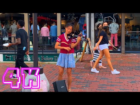 Sunset Walk around Quincy Market Boston 4K - UHD