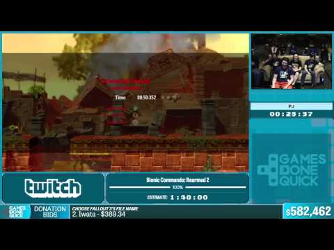 Bionic Commando: Rearmed 2 by PJ in 1:35:33 - Summer Games Done Quick 2015 - Part 125