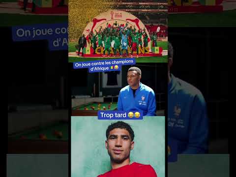 Kyllian Mbappé 🗣️ « on joue contre les champions d’Afrique 🇸🇳»  #kylianmbappé #championsdafrique