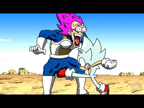 Sonic and Shadow vs Goku and Vegeta Part 2 - MULTIVERSE WARS 🥏💥🐉