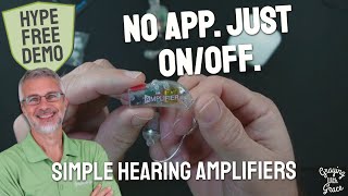 No App Hearing Amplifier for Seniors - Close Look at Winter Plum