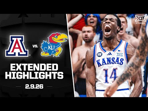 #1 Arizona vs. #9 Kansas Extended Highlights | 2025-26 Big 12 Men's Basketball