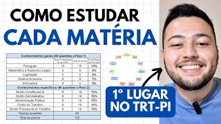 Como estudar CADA matéria de TRT (como eu GABARITEI na minha prova)