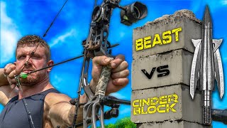 New TITANIUM BEAST BROADHEAD Testing On Cinder Block 🤯