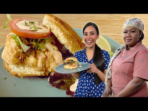 Bahamian Cracked Lobster Sandwich ft. Raquel Fox | Deepa Does It