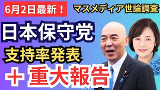 #日本保守党 マスメディアの世論調査5月の結果！ ＋重大報告
