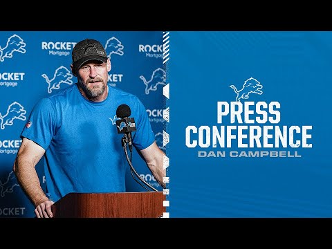Head Coach Dan Campbell speaks to the media on January 6
