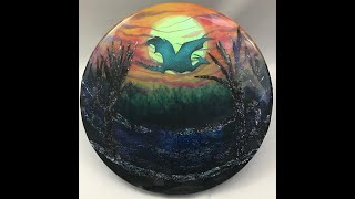 Dragon Moon Part 2  - Alcohol Ink, Aluminum Foil, Vinyl and Resin