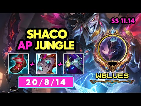WBLUES |  EASY GAME WITH SHACO AP JUNGLE | SHACO VS EKKO SS 11.14