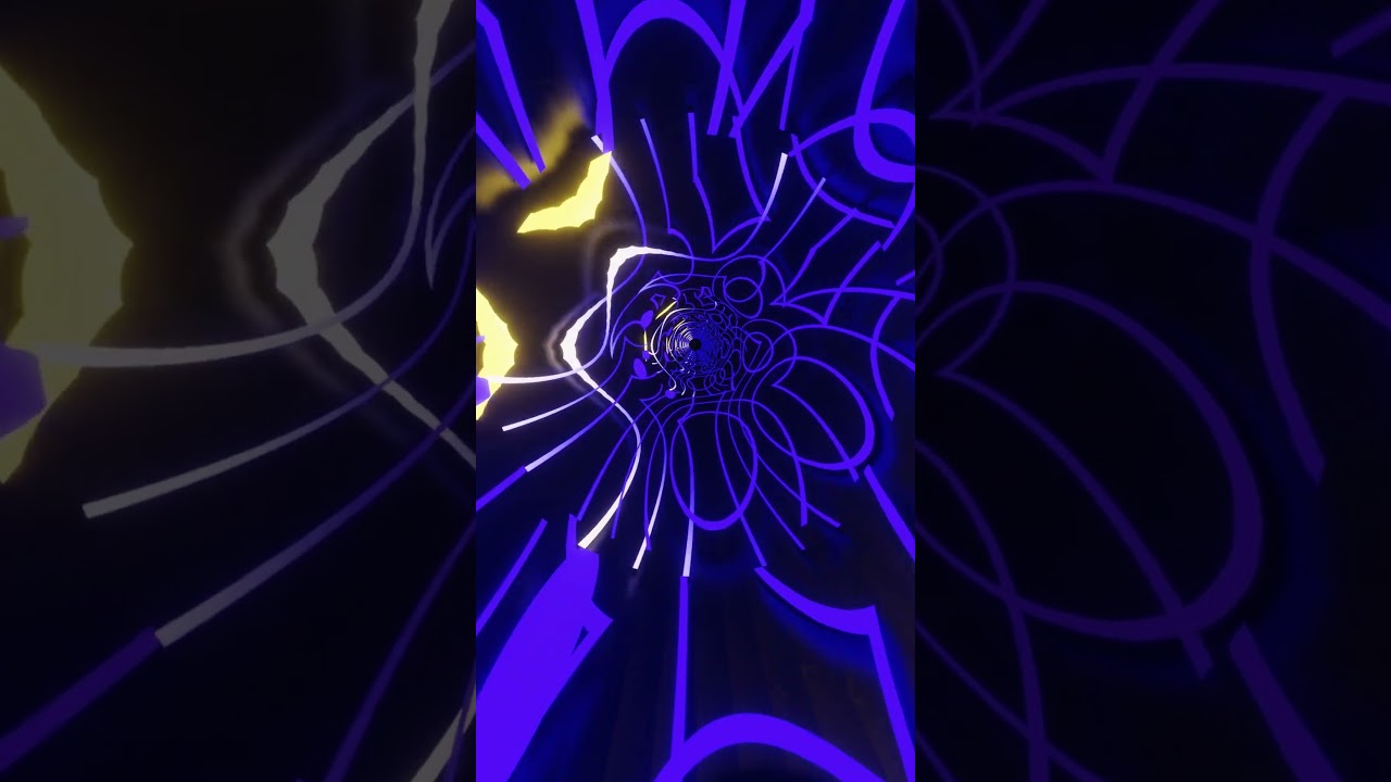 #short #abstract  Background Video 4k Blue Yellow Gradient Metallic Tunnel VJ #LOOP NEON Calm #ASMR
