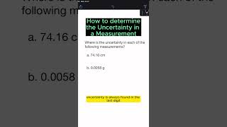 How to find the uncertainty in a measurement #chemistry #science #shorts