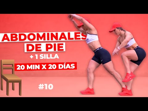(#10) ABDOMINALES DE PIE + 1 SILLA para APLANAR ABDOMEN en 20 MIN DIARIOS