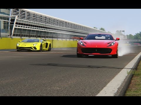 Lamborghini Aventador S vs Ferrari 812 Superfast at Monza Circuit