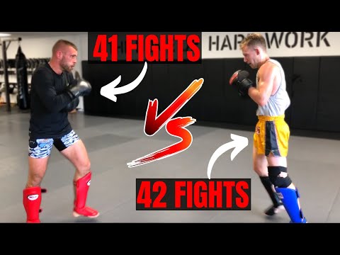 Sparring Experienced Pro Muay Thai Fighter | High Level Sweep Executed