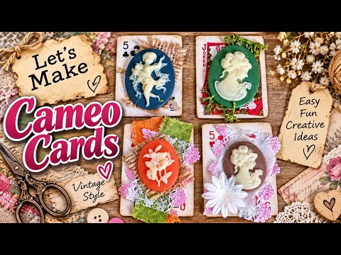 Let’s Make Vintage Cameo Cards | Easy & Creative Junk Journal Embellishments ✂️💕