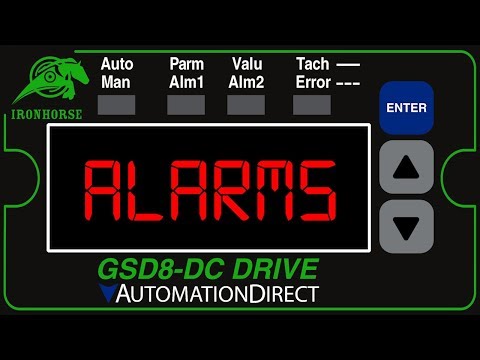 IronHorse GSD8 DC Drive How to Use Alarms from AutomationDirect