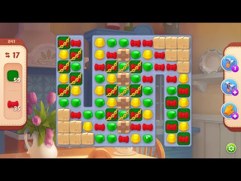 Homescapes level 841 - 17 Moves - No Boosters