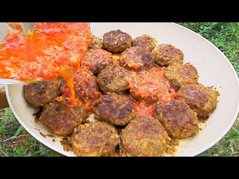 Delicious Beef Patties in Tomato Sauce | ASMR Cooking Sounds | Beef recipes | Beef Cutlets