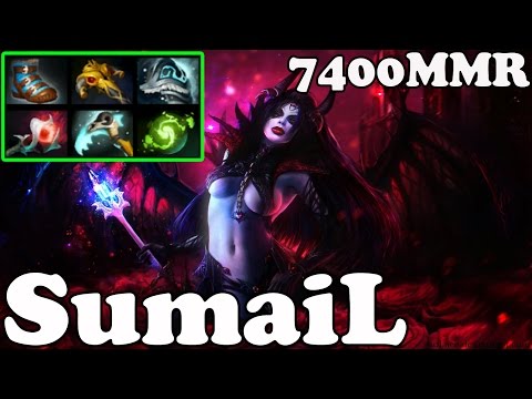 Dota 2 - SumaiL 7400 MMR Plays Queen of Pain vol 4# - Ranked Match Gameplay