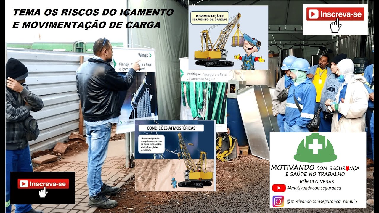 DDS/Palestra motivacional de: Movimentação e içamento de carga, riscos e perigos (Rômulo Veras)