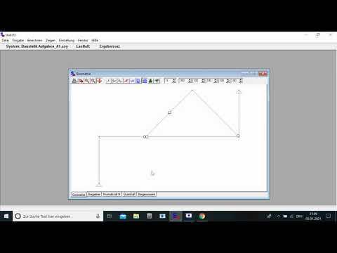Baustatik Aufgaben: A1 Teil 4 CAD 2/2 Belastung + Schnittgrößen