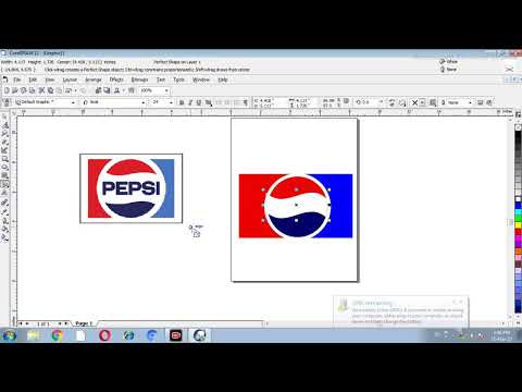 Corel Draw || How to make a pepsi logo in corel draw