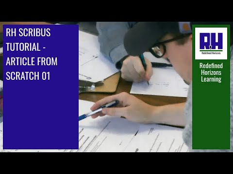 RH SCRIBUS TUTORIAL - ARTICLE FROM SCRATCH 01
