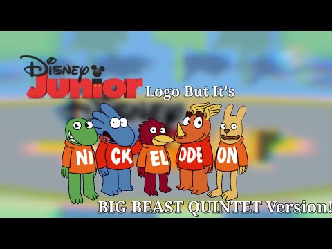 Disney Junior Logo But It's Nickelodeon Big Beast Quintet Version!