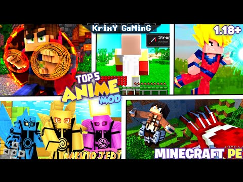 TOP 5 ANIME MODS FOR MINECRAFT PE | 5 BEST ANIME ADDONS FOR MCPE | 2022!