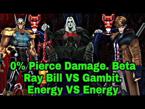 Gambit VS Beta Ray Bill Against Knull | 0% Pierce Damage And Ctp of Energy Use - Marvel Future Fight