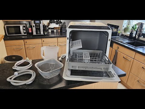 Mini Spülmaschine, BLITZHOME Mini Geschirrspüler mit 5L Wassertank oder Wasseranschluss - TEST