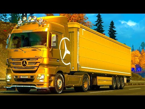 Euro Truck Simulator 2 (Mercedes Benz MP3 Mega Store Mod) ETS2 1.32x