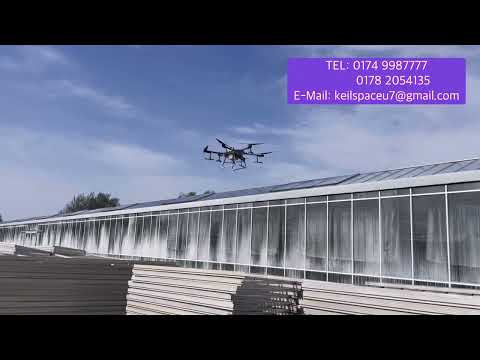 Gewächshäuser von Hand streichen? Das war einmal. Jetzt machen’s die Drohnen.