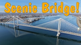 The Cable Bridge in 4K  -  Stunning Drone Views of the Columbia River (Tri-Cities, WA)