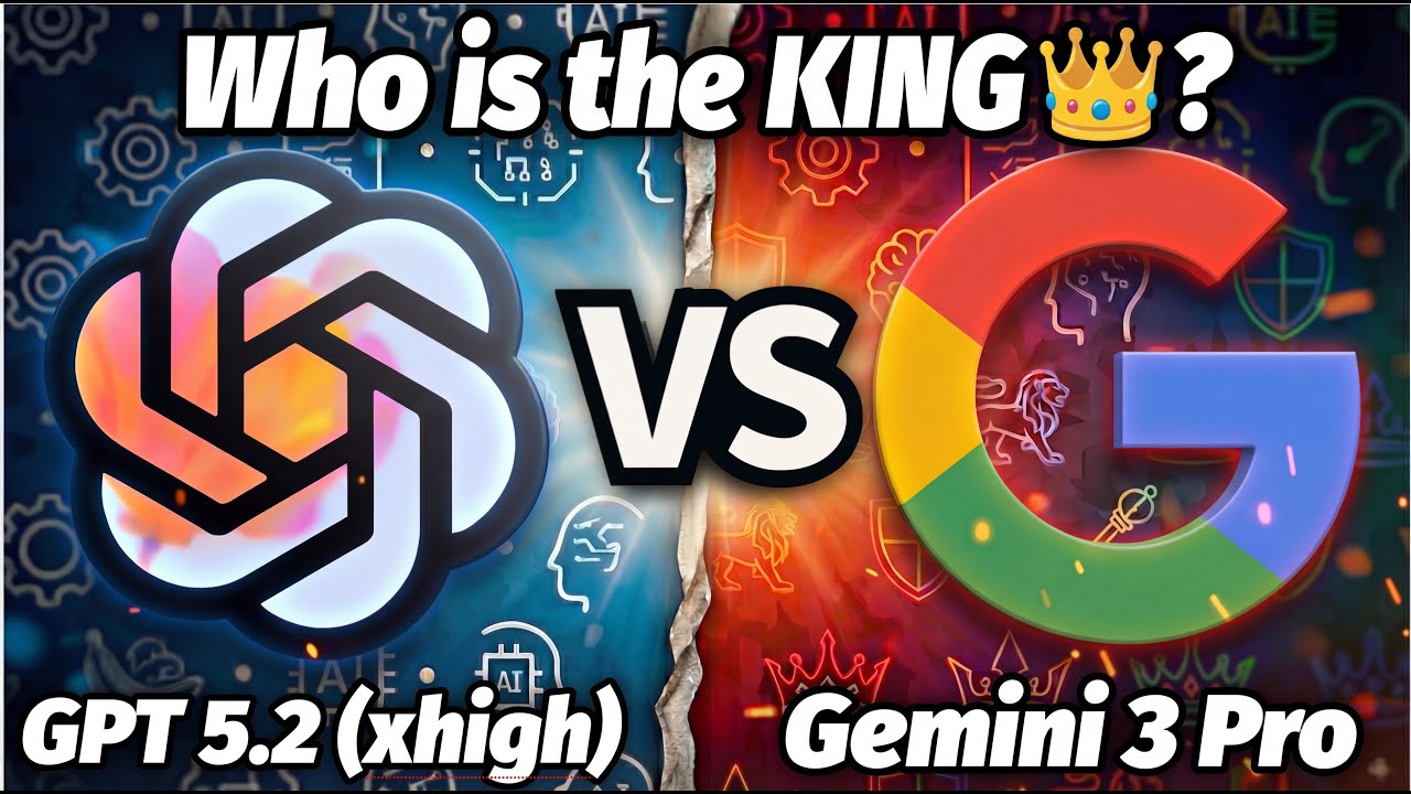 Who is the KING 👑 of LLMs? Gpt 5.2 (xhigh) vs Gemini 3 Pro!
