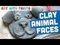Clay Slab Animal Faces Step By Step Clay Tutorial - Art WIth Trista