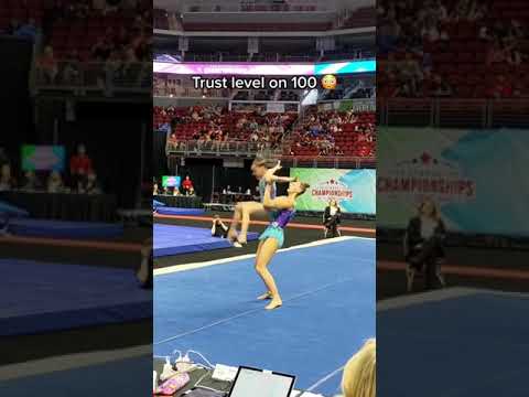 This is incredible trust 😳 👏 (via acrobat, usagym/Instagram) #shorts