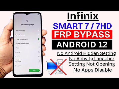 Infinix Smart 7/7 HD : GOOGLE/FRP BYPASS Android 12 | Infinix Smart 7 HD X6516 Frp Unlock Without Pc