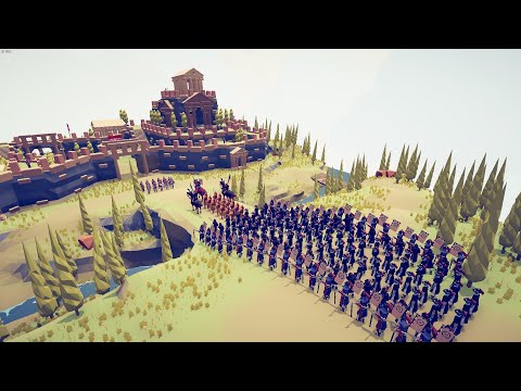 100x Japanese Army siege medieval castle - Totally Accurate Battle Simulator TABS
