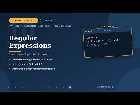 Python Regular Expressions Regex Tutorial Part 10 Final