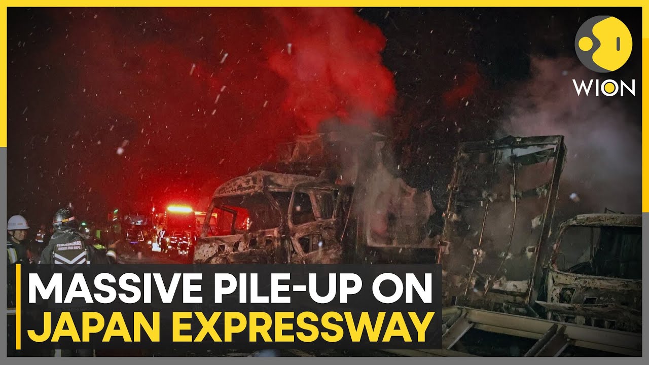 Japan: Massive Pile-Up of 50 Vehicles Kills One on Japan's Kanetsu Expressway | WION News