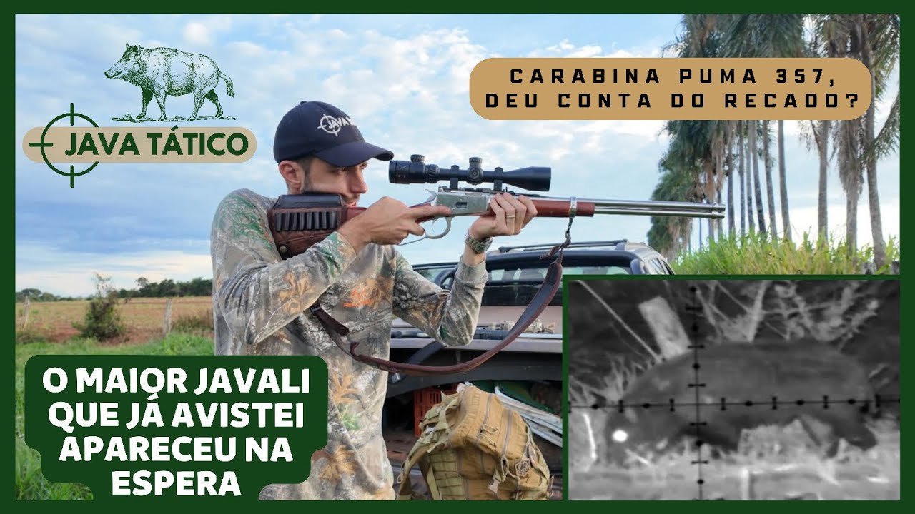 Javali enorme entrou na espera! Carabina puma 357 com Pard 007Sp lrf deu conta do recado?