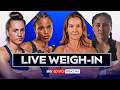 LIVE WEIGH IN Dubois V Harper Scotney V Flores