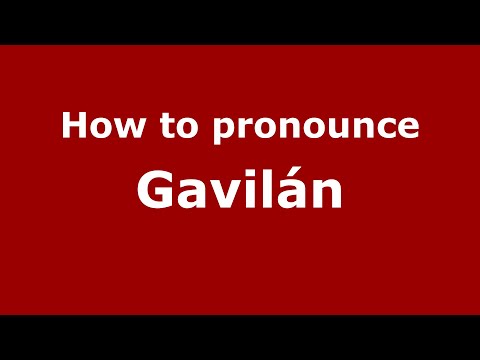 How to pronounce Gavilán