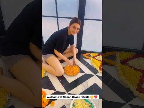 #nupursanon #kritisanon dolling up their home with flowers 💐 #filmykalakar