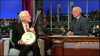 David Letterman 2012-09-24 Steve Martin Banjo Session ft. Mark Johnson & Emory Lester