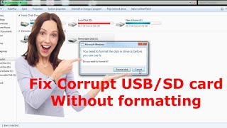 how to fix corrupt USB SD card without losing data #SHORTS