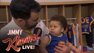 Jimmy Kimmel Interviews Baby Steph Curry & Baby Lebron James video