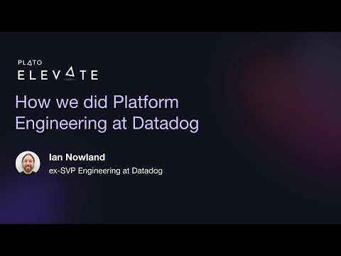 How we did Platform Engineering at Datadog - YouTube